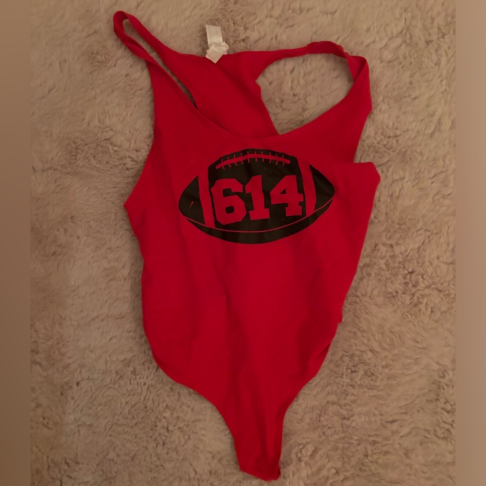 614 columbus football one piece tank